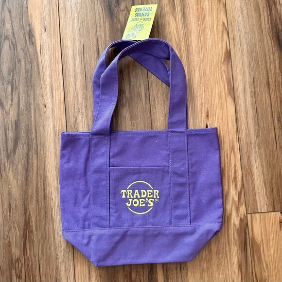 Trader Joe's Halloween Trick or Treat Collection Mini Tote Bag- purple - Picture 1 of 1